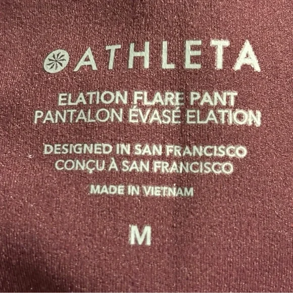 Athleta Ultra High Rise Elation Flare Pant in Spiced Cabernet Size Medium - Picture 5 of 6